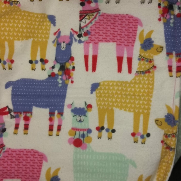 Homemade Llama Pink Baby Blanket - Picture 5 of 8